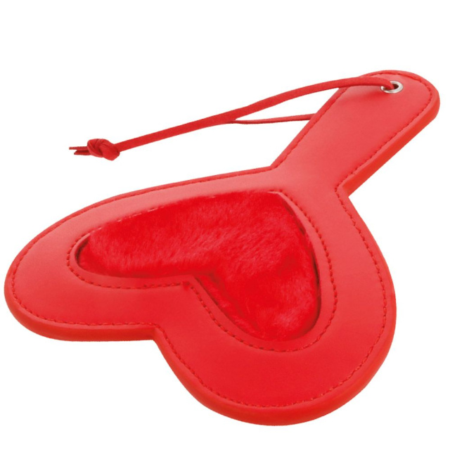 Darkness Fetish Red Paddle Love - Плеть, Czerwony, 34 cm