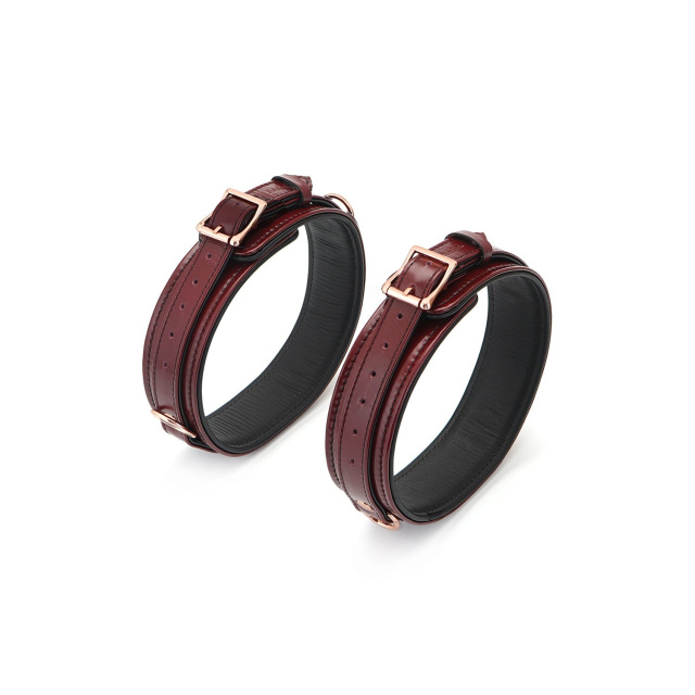 Фіксатори для ніг Liebe Seele Wine Thigh Cuffs, S (бордовий)