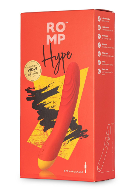 Вібратор Romp Hype, 21 см (червоний)