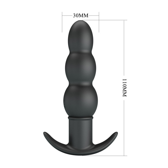 Pretty Love Aeaeeas - Korek analny, Czarny, 11 cm