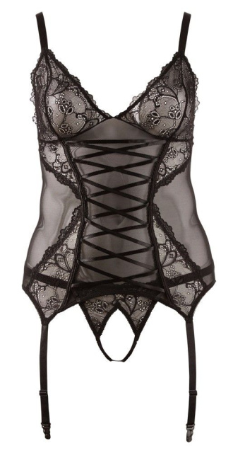 Cottelli COSTUMES Cottelli Collection Lingerie - Gorset z podwiązkami do pończoch, XL