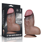 Реалистичный фаллоимитатор LoveToy Nature Cock, 18,2 см (коричневый)