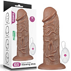 Вібратор LoveToy Realistic Chubby Dildo 10.5'', 26.6 см (коричневий)