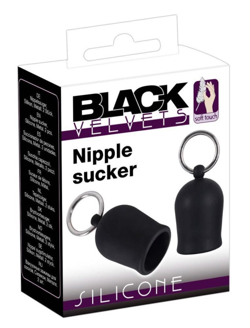 Помпи для сосків Orion Black Velvets, 4 см (чорний)