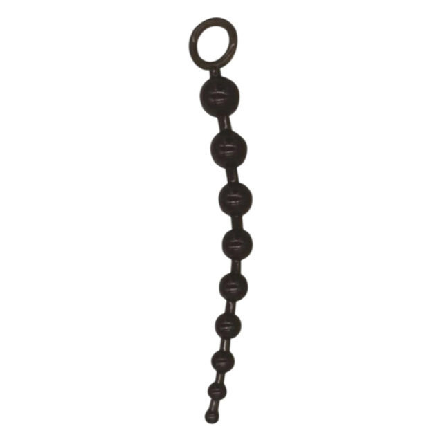 Power Escorts Anal Beads 01 - Kulki analne, Czarny, 30 cm