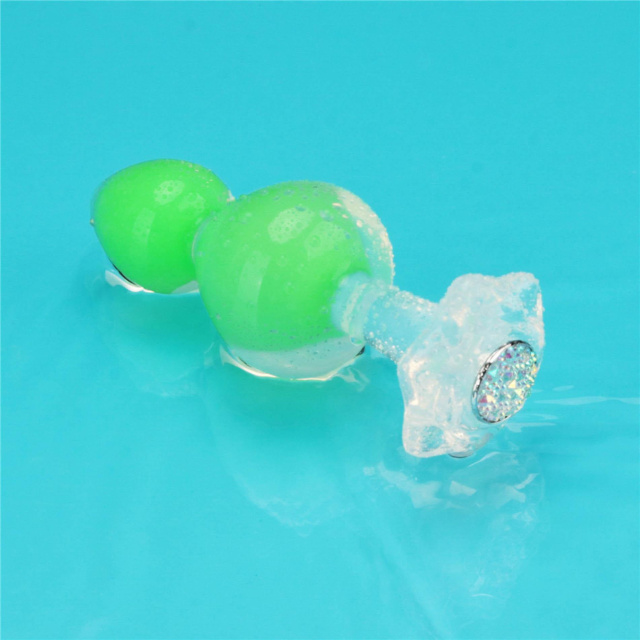 Lovetoy Gemoria - Korek analny, Zielony, 15 cm