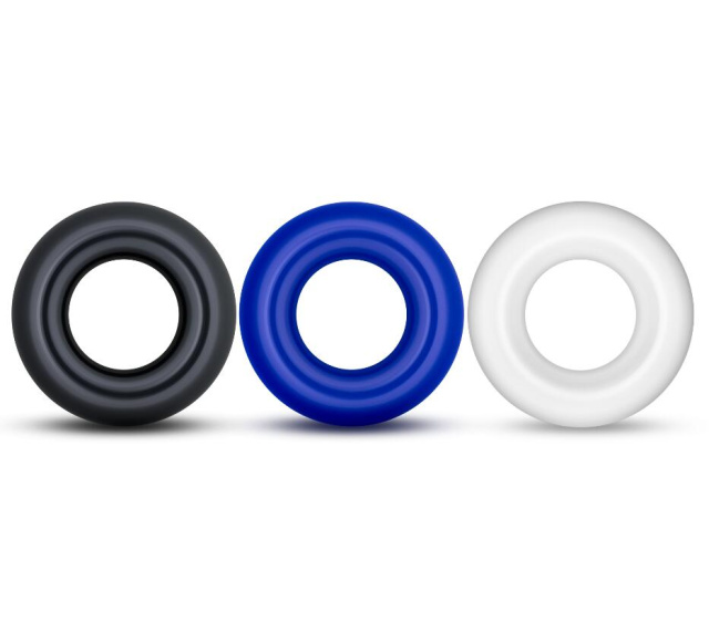 Набор эрекционных колец Power Plus Cock Ring Series Triple Donut, 3 шт (мульти)