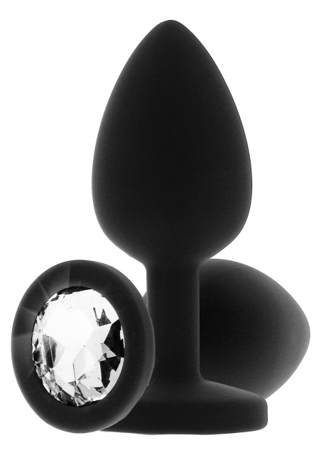 Анальна пробка ToyJoy Diamond Booty Jewel Large, 9 см (чорний)