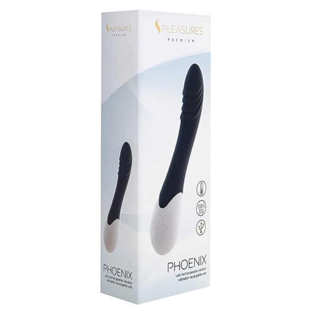 Вібратор S Pleasures Premium Phoenix, 21.1 см (чорний)