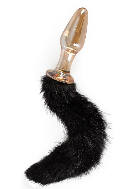You2Toys Glass Plug With Tail - Korek analny, Przezroczysty, 12 cm