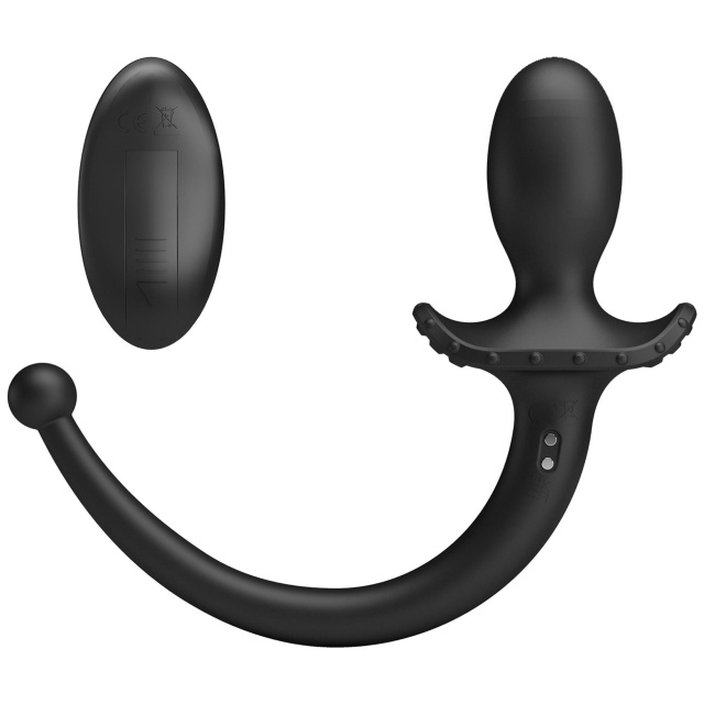 Mr. Play Remote Control - Korek analny, Czarny, 15 cm