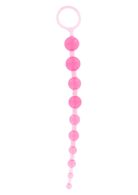 TOYJOY Thai Toy Beads - Łańcuszek analny, Różowy, 25 cm