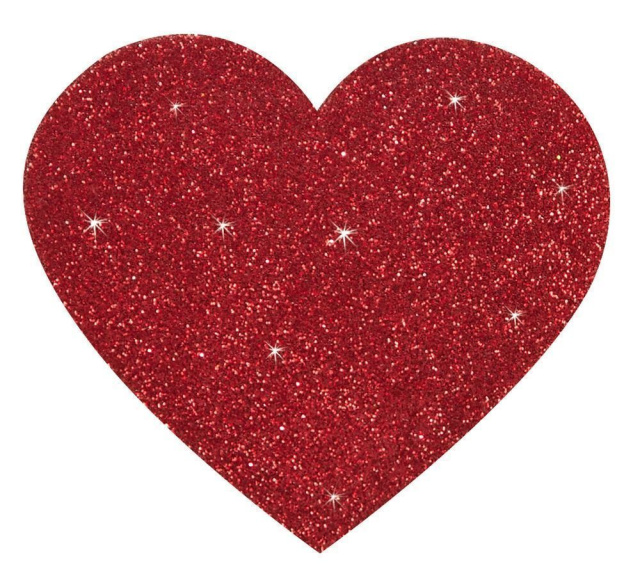 Наклейки для сосков Titty Sticker Heart (красный)