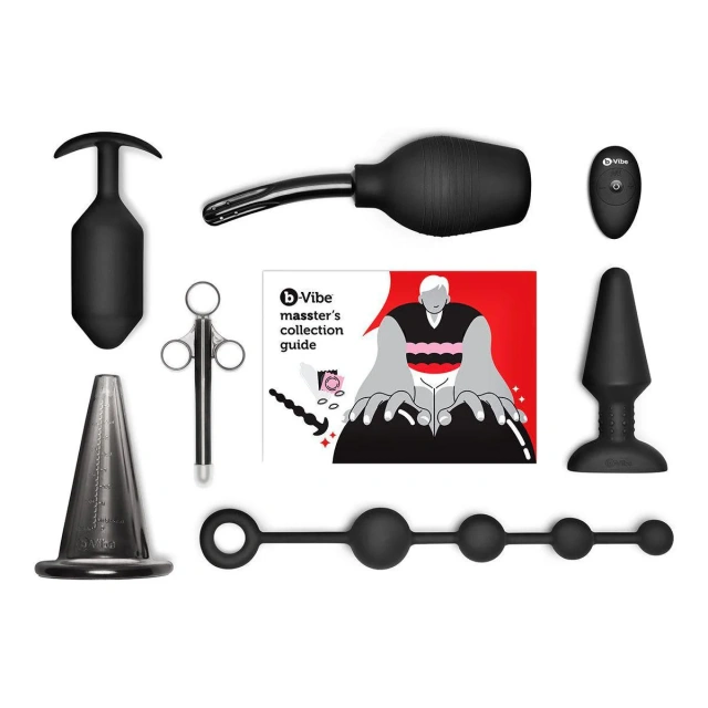 Набор секс-игрушек B-Vibe Anal Education Set: Masster's Degree Edition, 7 шт (черный)