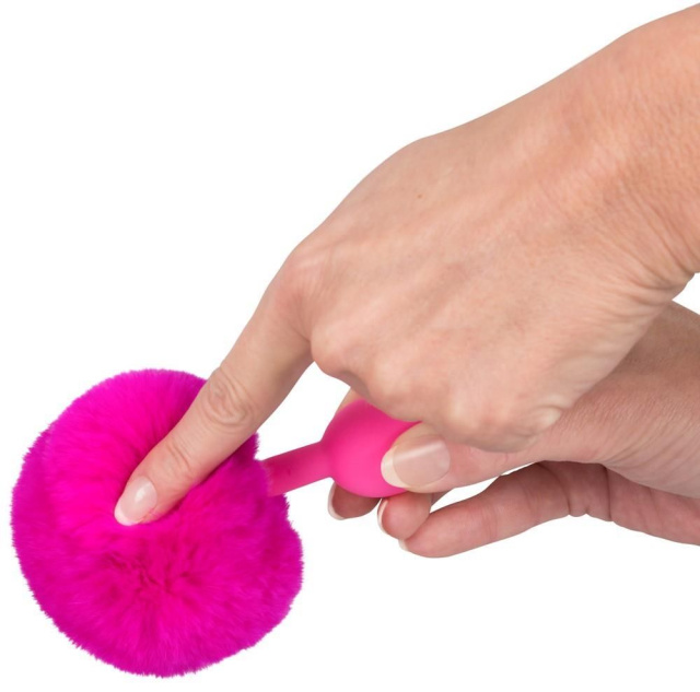 Korek analny z puchatym ogonkiem Orion Colorful Joy Bunny Tail, 13,5 cm (różowy)
