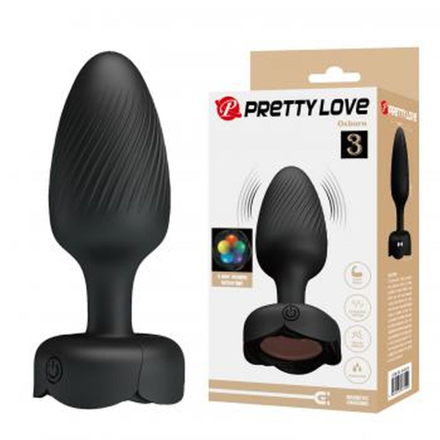 Pretty Love Osborn - Korek analny, Czarny, 9.8 cm