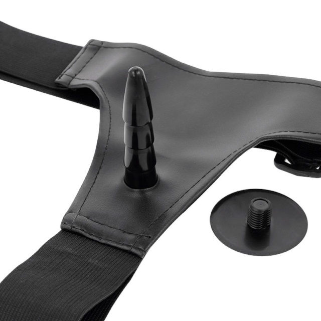 Harness Atraction Albert Strap-on Flesh - Strapon, W kolorze cielistym, 17.5 cm