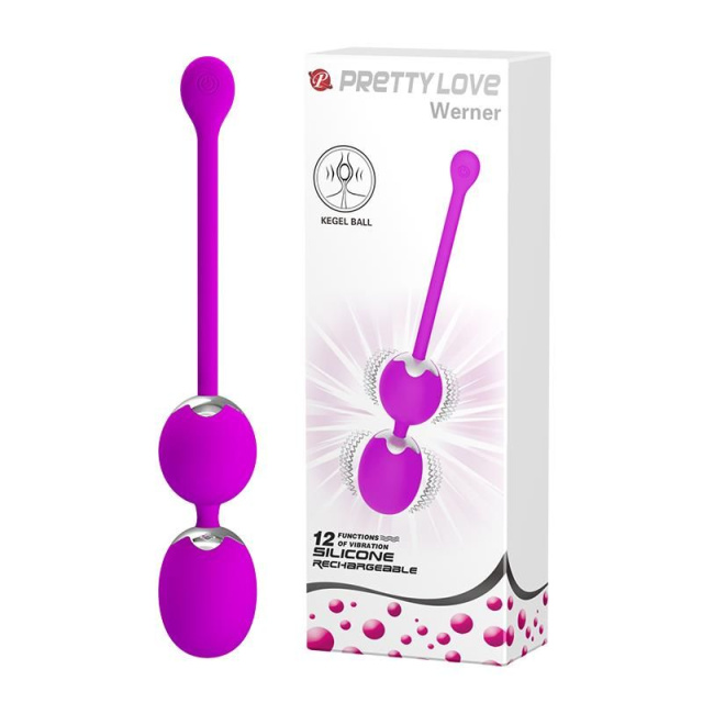Вагінальні кульки Pretty Love Werner Kegel Ball, 20.5 см (фіолетовий)