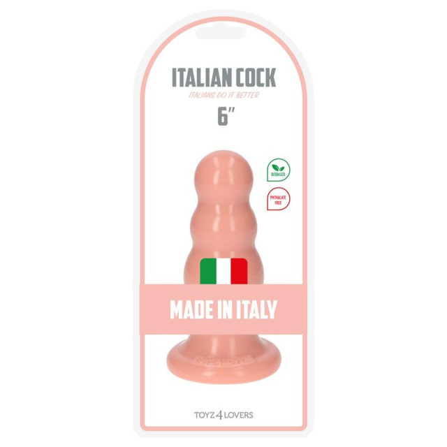 Анальна пробка Toyz4lovers Plug-Italian Cock 6", 15 см (тілесний)