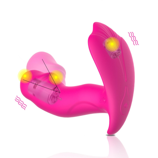 Wibrator do majtek Foxshow Silicone Panty, 12 cm (różowy)