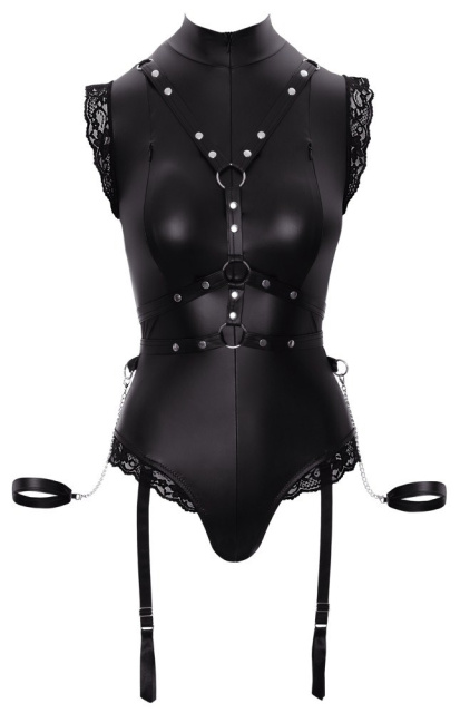 Боді Cottelli Bondage Matte, XL (чорний)