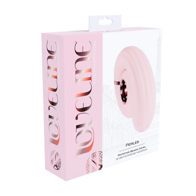 Вібратор Loveline Perles - Rotating Beads Swirl, 11,8 см (рожевий)