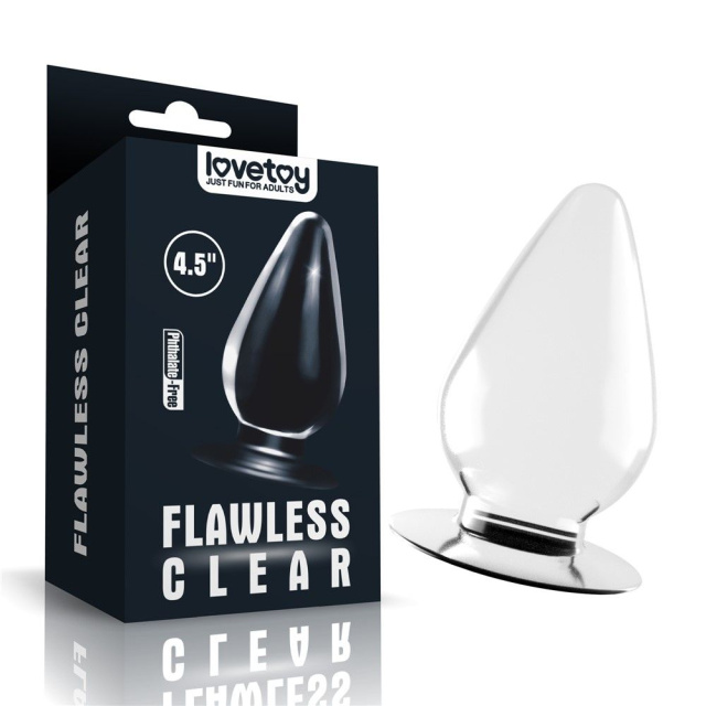 Lovetoy Flawless Clear Anal Plug - Korek analny, Przezroczysty, 11.5 cm