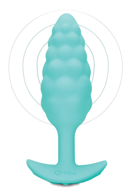 B-Vibe Bump Texture Plug - Korek analny, Mięta, 12 cm