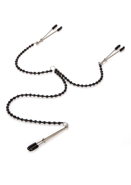 CalExotics Tweezer Intimate Clamps - Zaciski do sutków i łechtaczki, Czarny, 7 cm