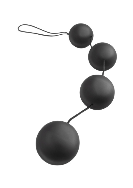 Pipedream Deluxe Vibro Balls - Koraliki analne, Czarny, 44, 3 cm