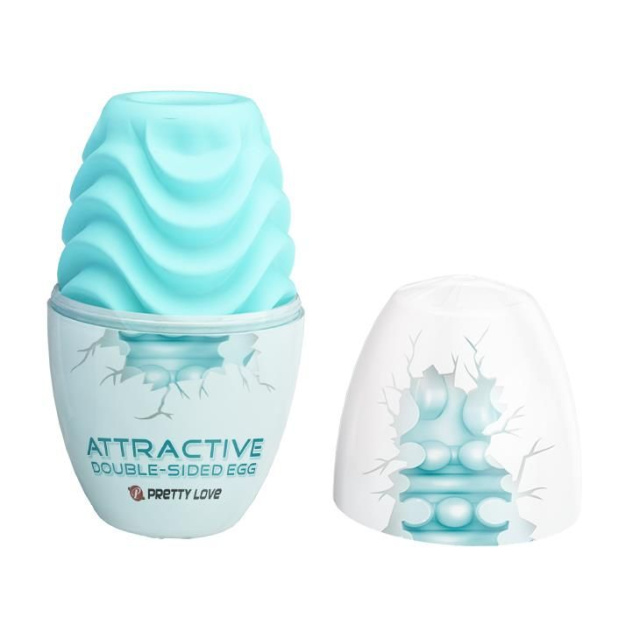 Мастурбатор яйце Pretty Love Attractive Double Sided (бірюзовий)