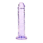 RealRock Crystal Clear Realistic Dildo 6'' - Dildo, Fioletowy, 14.5 cm