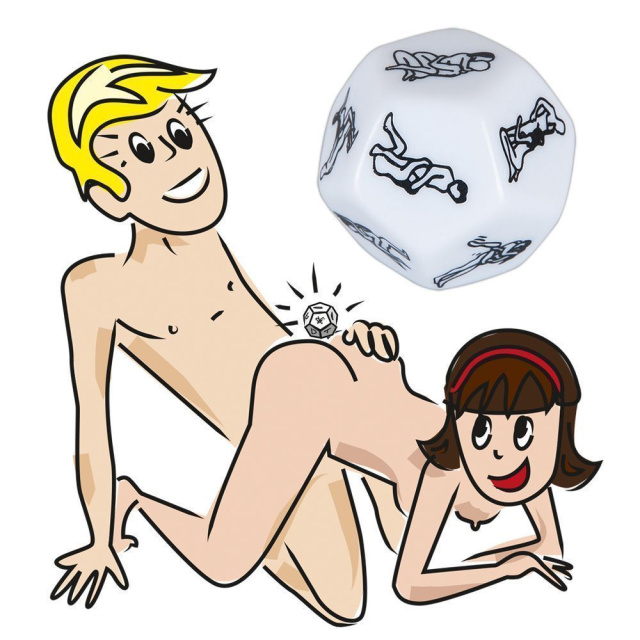 Гральний кубик для сексу Dice Sex-Positions (білий)