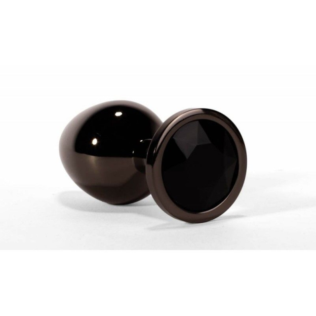 Secret Shine Black Jewell - Korek analny, Czarny, 8.2 cm