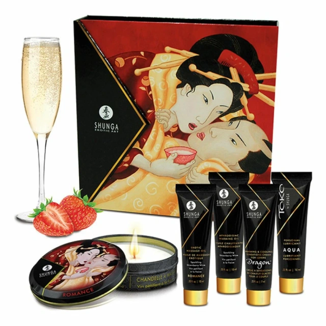 Набор интимной косметики Shunga Geisha Secrets клубника с шампанским