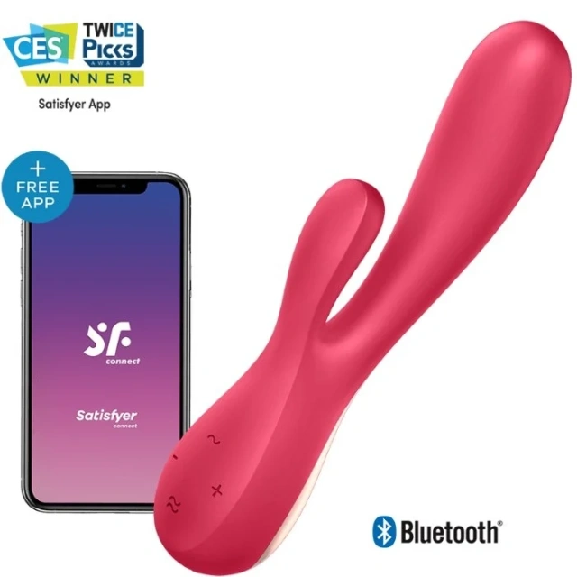 Вибратор-кролик Satisfyer Mono Flex, 20 см (красный)