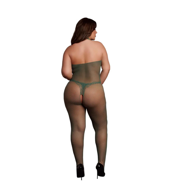 Le Désir Fishnet and Lace - Bodystocking, Plus Size