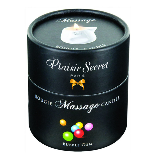 Plaisire Secret Bubble Gum - Świeca do masażu, Przezroczysty, 80 ml