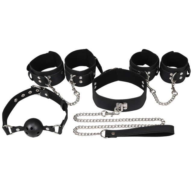 BDSM набор Erospace Wild Play C11, 5 шт (черный)