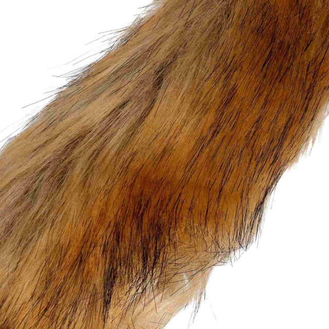 Ouch! Fox Tail - Korek analny, Czerwony, 7.5 cm