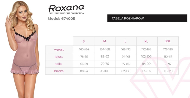 Сорочка та стрінги Roxana 6740, L (рожевий)