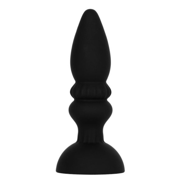 B - Series Fox App control - Korek analny, Czarny, 14.2 cm