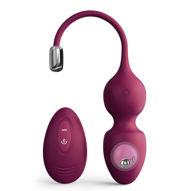 Вагінальні кульки Dorcel Love Balls, 22 см (сливовий)