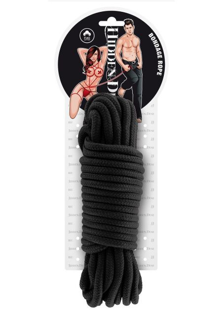 Мотузка Hidden Desire Bondage Rope, 10 м (чорний)