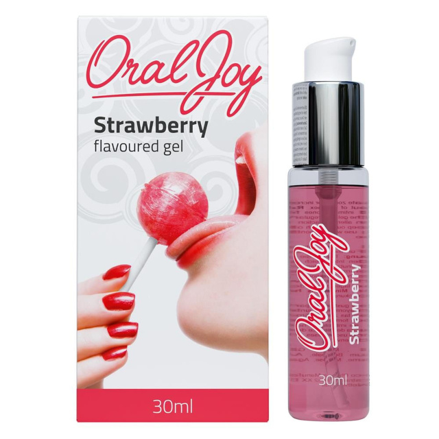 Cobeco Oral Joy Strawberry - Lubrykant do seksu oralnego, Truskawka, 30 ml