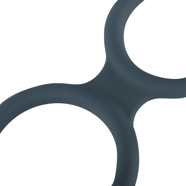 Ерекційне кільце Boners Triple Cock Ring, 18 см (сірий)