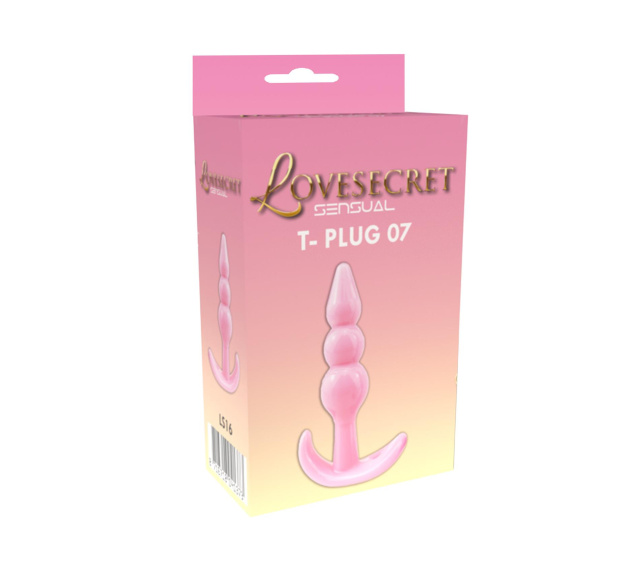 Power Escorts T-Plug 07 - Korek analny, Różowy, 9.3 cm