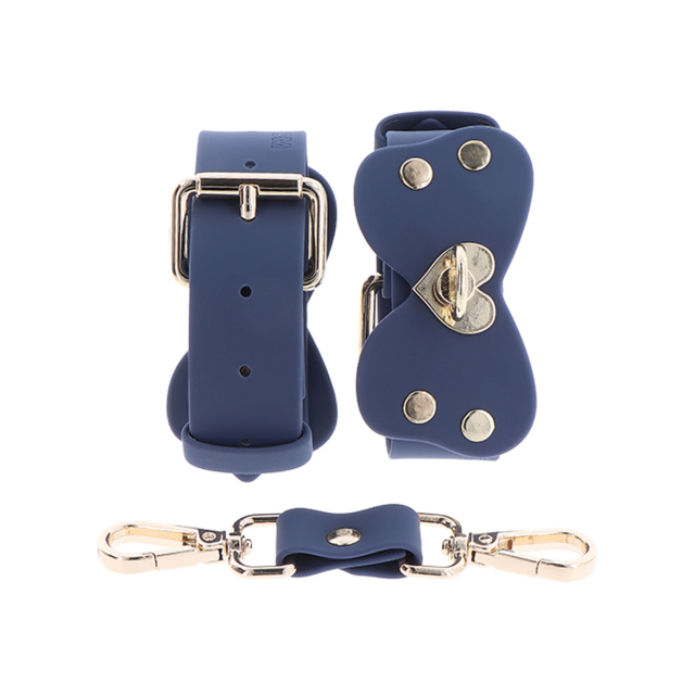 Taboom Silicone Supreme Ankle Cuff Set - Uprząż na nogi, Niebieski, 36.5 cm