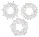 Набор эрекционных колец Stardust Rings, 3 шт (прозрачный)