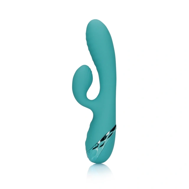 Loveline Inflatable Rabbit - Wibrator królik, Zielony, 20 cm